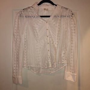 Anthropologie geometric button down